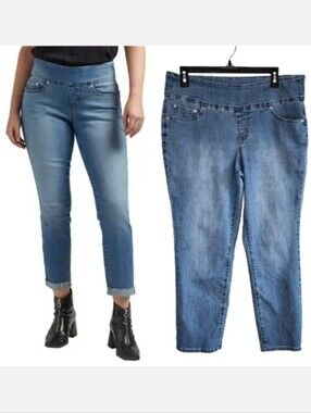 Jag Jeans Pull On Skinny Jeans highrise slim ankle jeans Women's size 14
